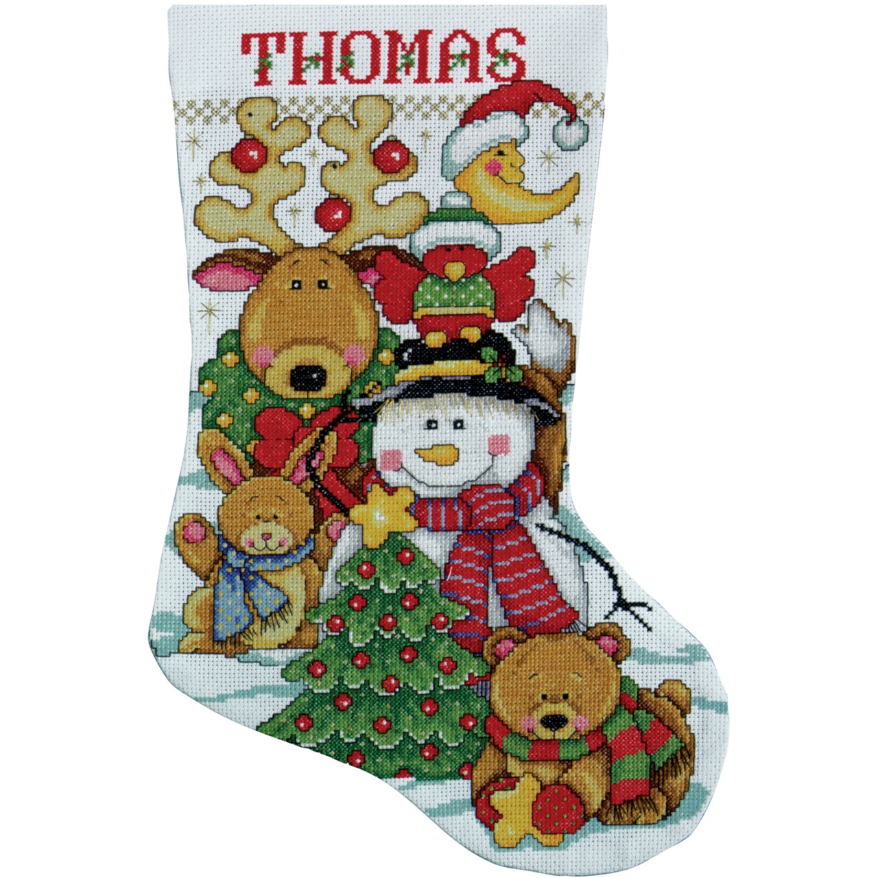Design Works Counted Cross Stitch Stocking Kit 17" Long-Making New Friends